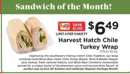 ShopRite Harvest Hatch Chile Turkey Wrap offer