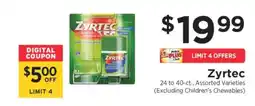 ShopRite Zyrtec offer