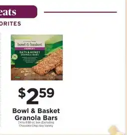 ShopRite Bowl & Basket Granola Bars offer