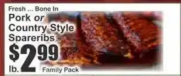 Key Food Pork or Country Style Spareribs offer