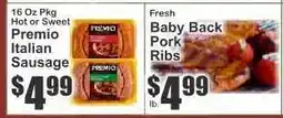 Key Food Premio Italian Sausage offer