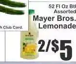 Key Food Mayer Bros. Lemonade offer