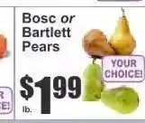 Key Food Bosc or Bartlett Pears offer
