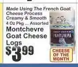 Key Food Montchevre Goat Cheese Logs offer
