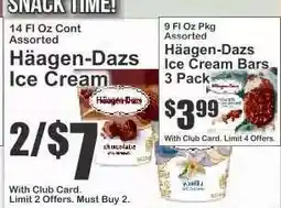 Key Food Häagen Dazs Ice Cream offer