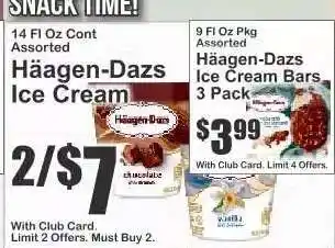 Key Food Häagen Dazs Ice Cream offer