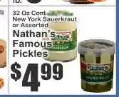 Key Food Nathan's Famous Pickles offer