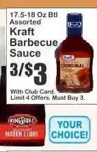 Key Food Kraft Barbecue Sauce offer