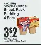 Key Food Snack Pack Pudding 4 Pack offer