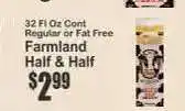 Key Food Farmland Half & Half offer