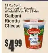 Key Food Galbani Ricotta Cheese offer