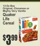 Key Food Quaker Life Cereal offer