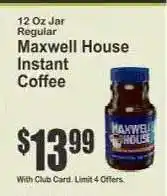 Key Food Maxwell House Instant Coffee offer