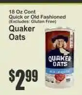 Key Food Quaker Oats offer