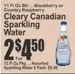 Key Food Cleary Canadian Sparkling Water offer
