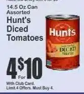 Key Food Hunt's Diced Tomatoes offer