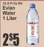 Key Food Evian Water offer