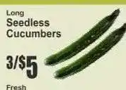 Key Food Long Seedless Cucumbers offer