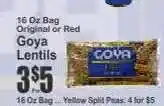 Key Food Goya Lentils offer