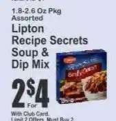 Key Food Lipton Recipe Secrets Soup & Dip Mix offer