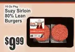 Key Food Suzy Sirloin 80% Lean Burgers offer