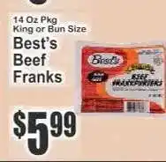 Key Food Best's Beef Franks offer