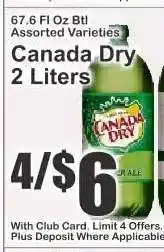 Key Food Canada Dry offer