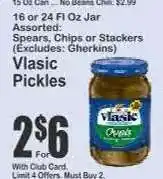 Key Food Vlasic Pickles offer