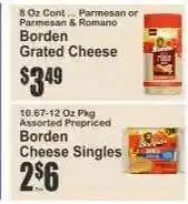 Key Food Borden Grated Cheese offer