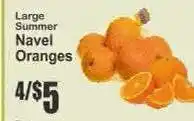 Key Food Large Summer Navel Oranges offer