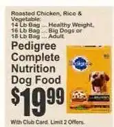 Key Food Pedigree Complete Nutrition Dog Food offer