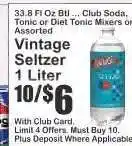 Key Food Vintage Seltzer offer