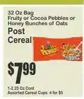 Key Food Post Cereal offer