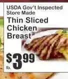 Key Food Thin Sliced Chicken Breast offer