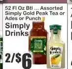 Key Food Simply Drinks offer