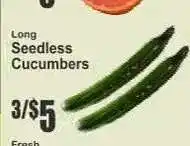 Key Food Long Seedless Cucumbers offer