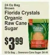 Key Food Florida Crystals Organic Raw Cane Sugar offer