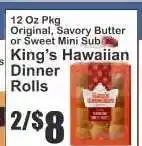 Key Food King's Hawaiian Dinner Rolls offer