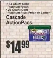 Key Food Cascade Actionpacs offer
