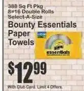 Key Food Bounty Essentials Paper Towels offer