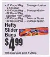 Key Food Hefty Slider Bags offer