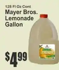 Key Food Mayer Bros. Lemonade Gallon offer
