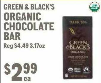 New Seasons Market Green & Black's Organic Chocolate Bar offer