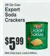 Key Food Export Soda Crackers offer