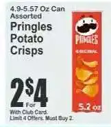Key Food Pringles Potato Crisps offer