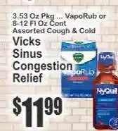 Key Food Vicks Sinus Congestion Relief offer