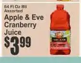 Key Food Apple & Eve Cranberry Juice offer