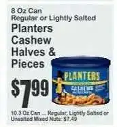 Key Food Planters Cashew Halves & Pieces offer