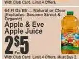Key Food Apple & Eve Apple Juice offer