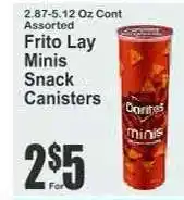 Key Food Frito Lay Minis Snack Canisters offer